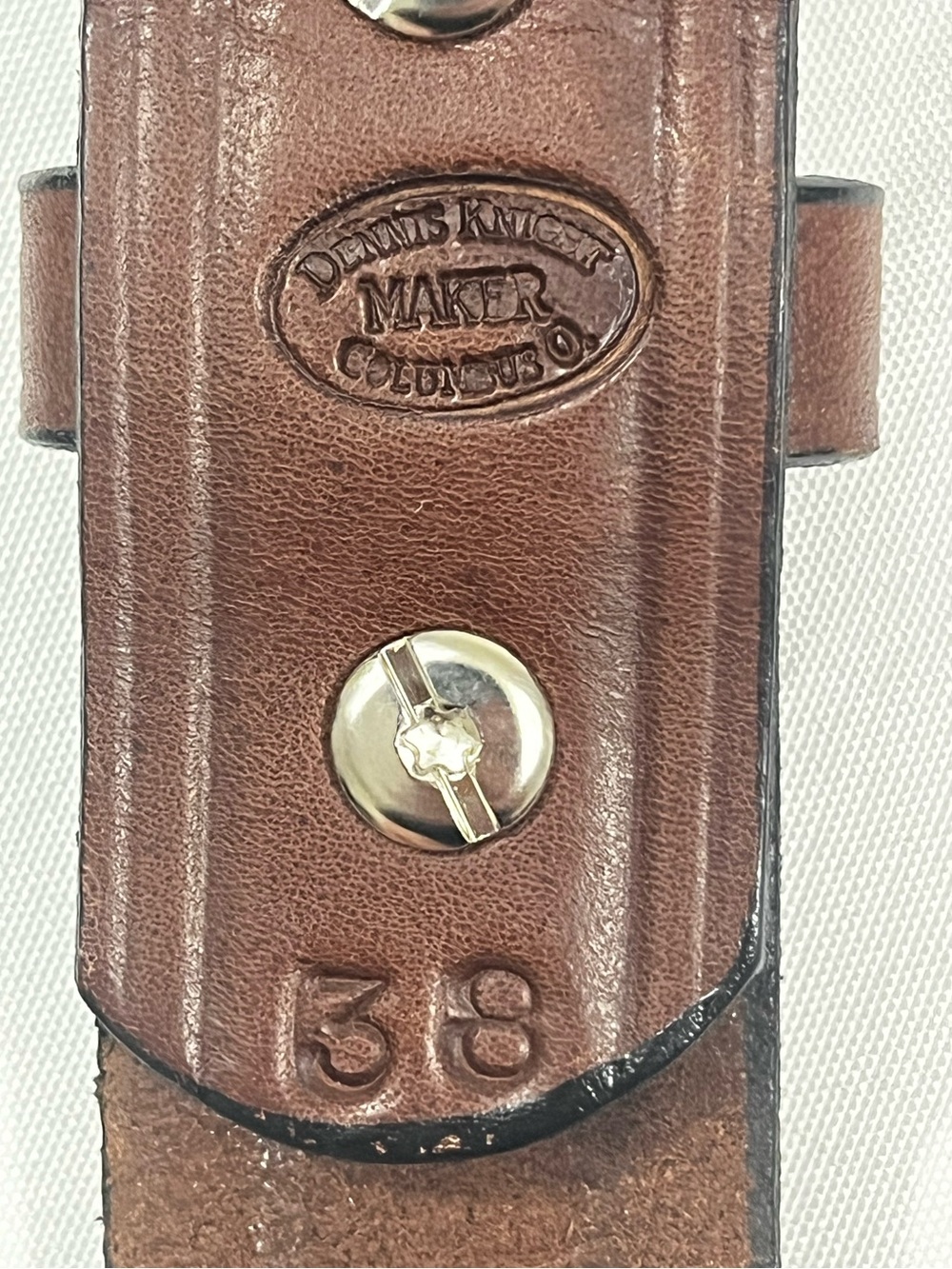 Dennis Knight Bridle Leather Belt 38 Brown (Read) - Picture 6 of 11